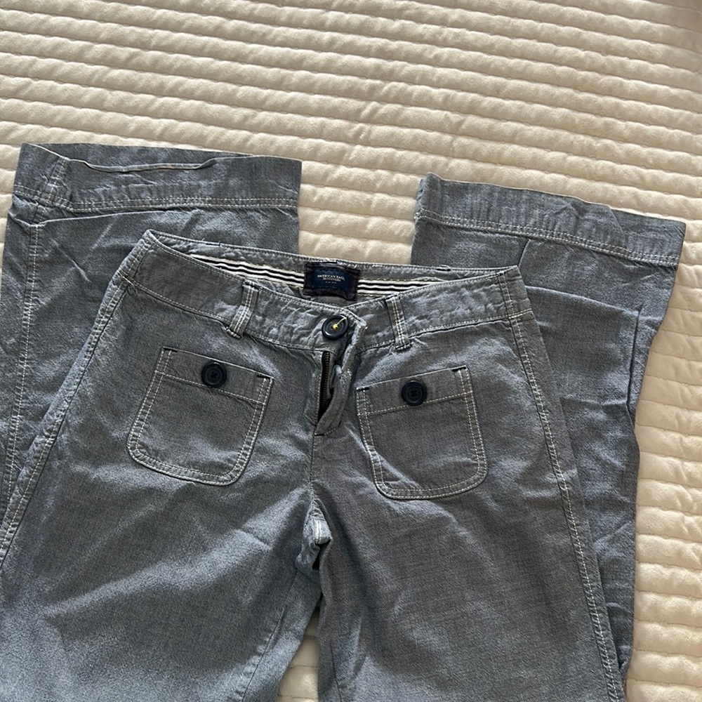 American Eagle vintage lightweight cotton pants size 4 flare.